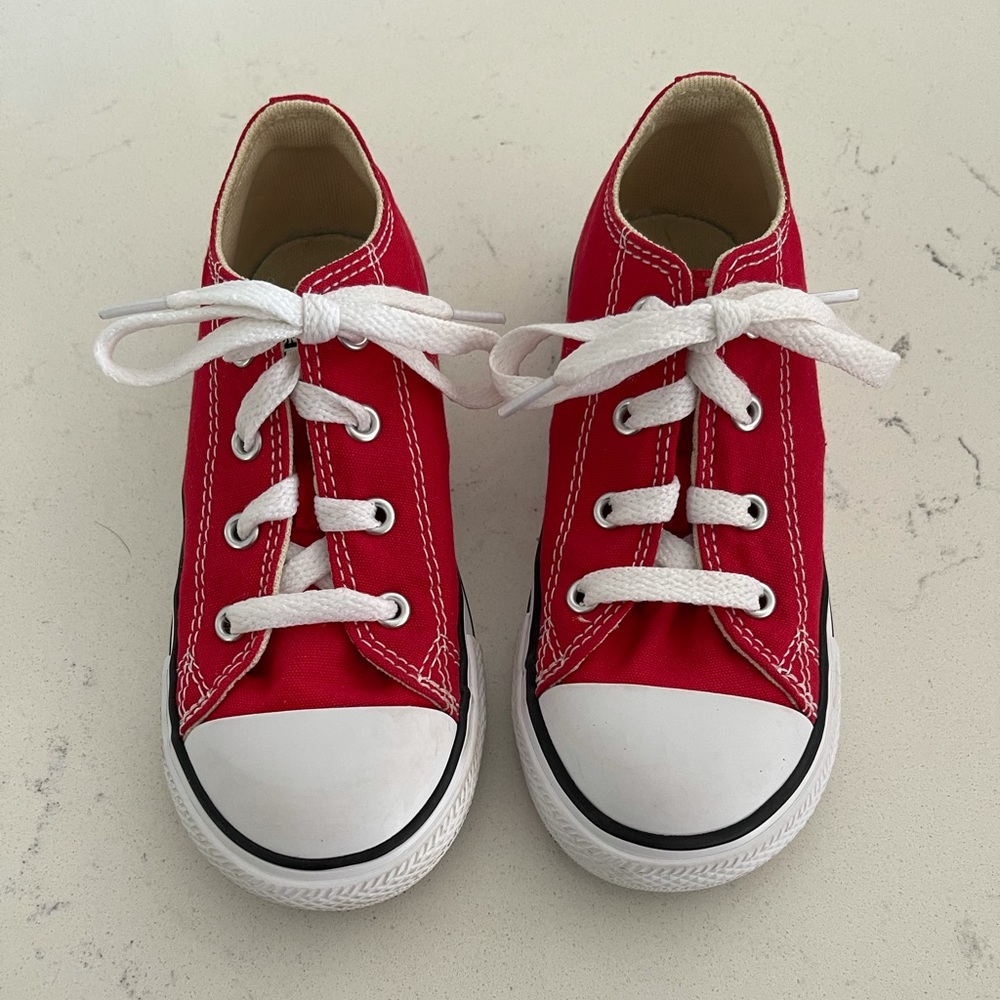 Adorable Red Toddler Converse Allstars Size 10
